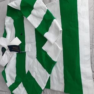 Boys size 8 top button polo long sleeve shirt.